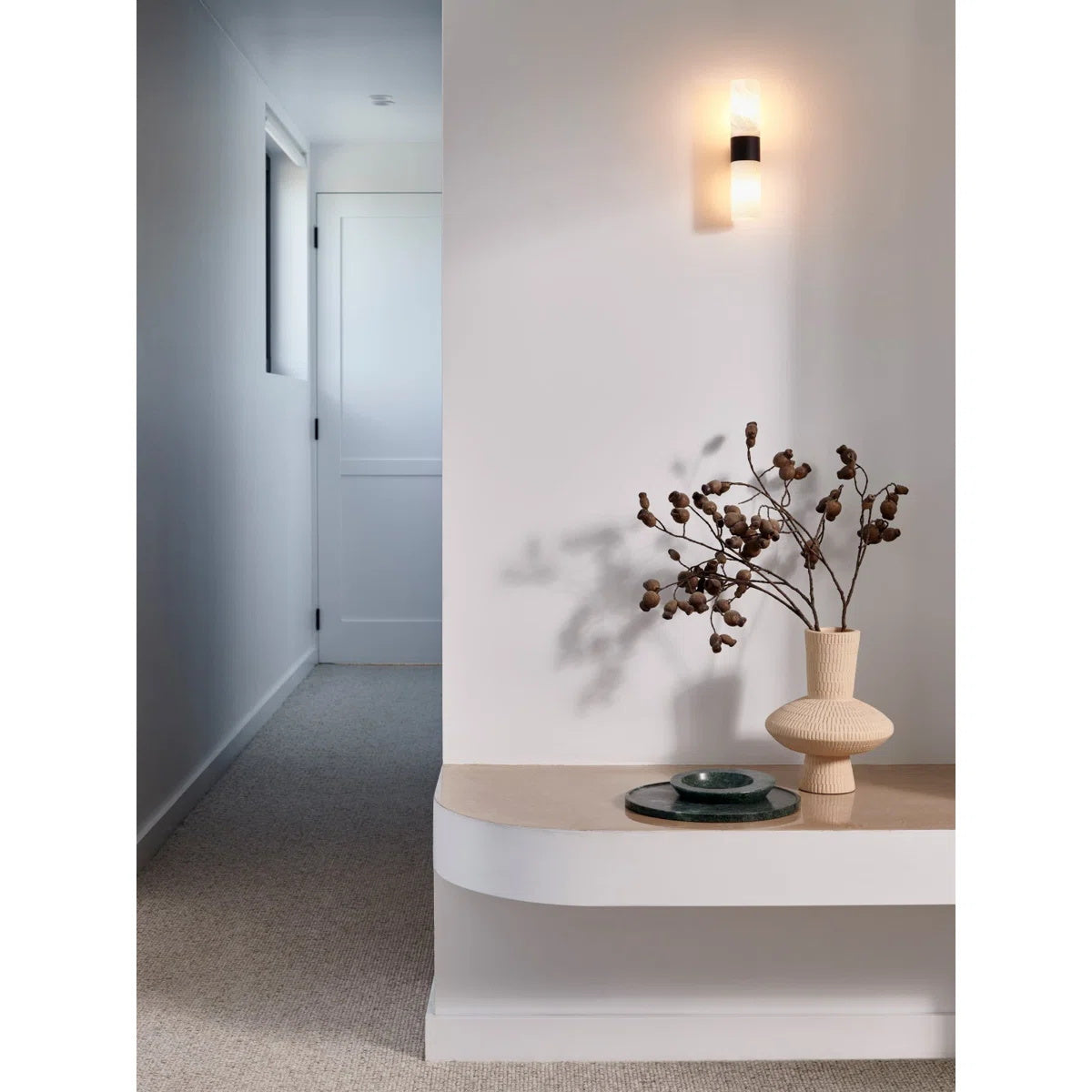 Alight Modern Minimalist Metal Alabaster Wall Lamp - Lamp Copper