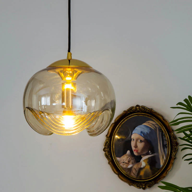 Valentina Design LED Globo Lampade a sospensione Nero Vetro Bar