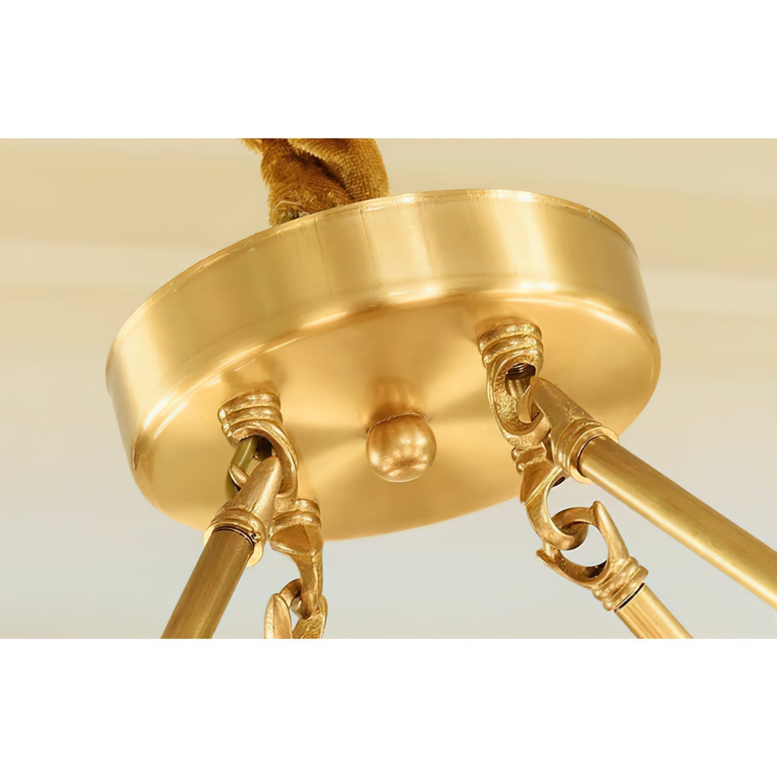 Illume Postmodern Luxury Brass Metal Glass Chandelier - Lamp Copper