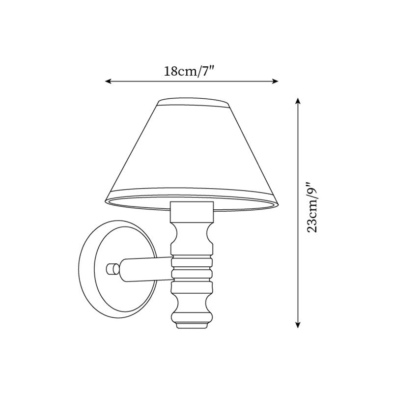 Wall Lamp with Cartoon Fabric Shade and Metal Arm Kids Room - Letslighting