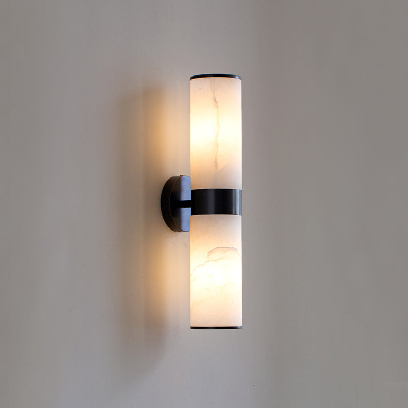 Sway Modern Minimalist Vanity Alabaster Sconce Wall Lamp - Lamp Copper