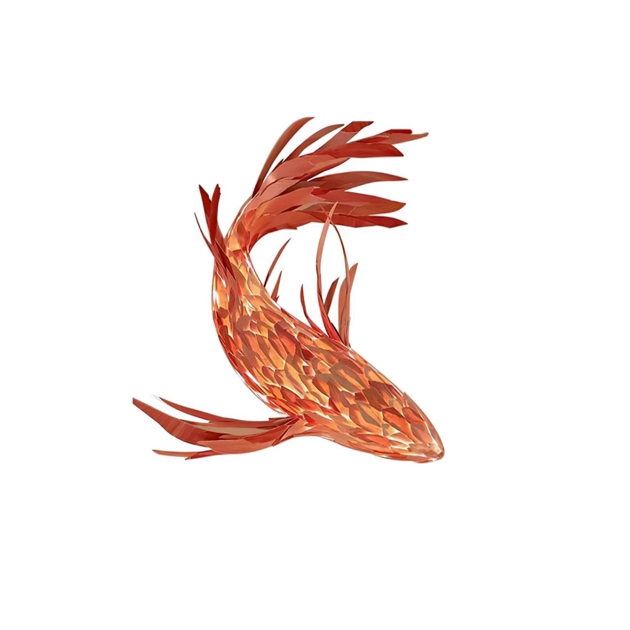 Vamararae Crimson Swirl Koi Pendant Light - Blowlighting
