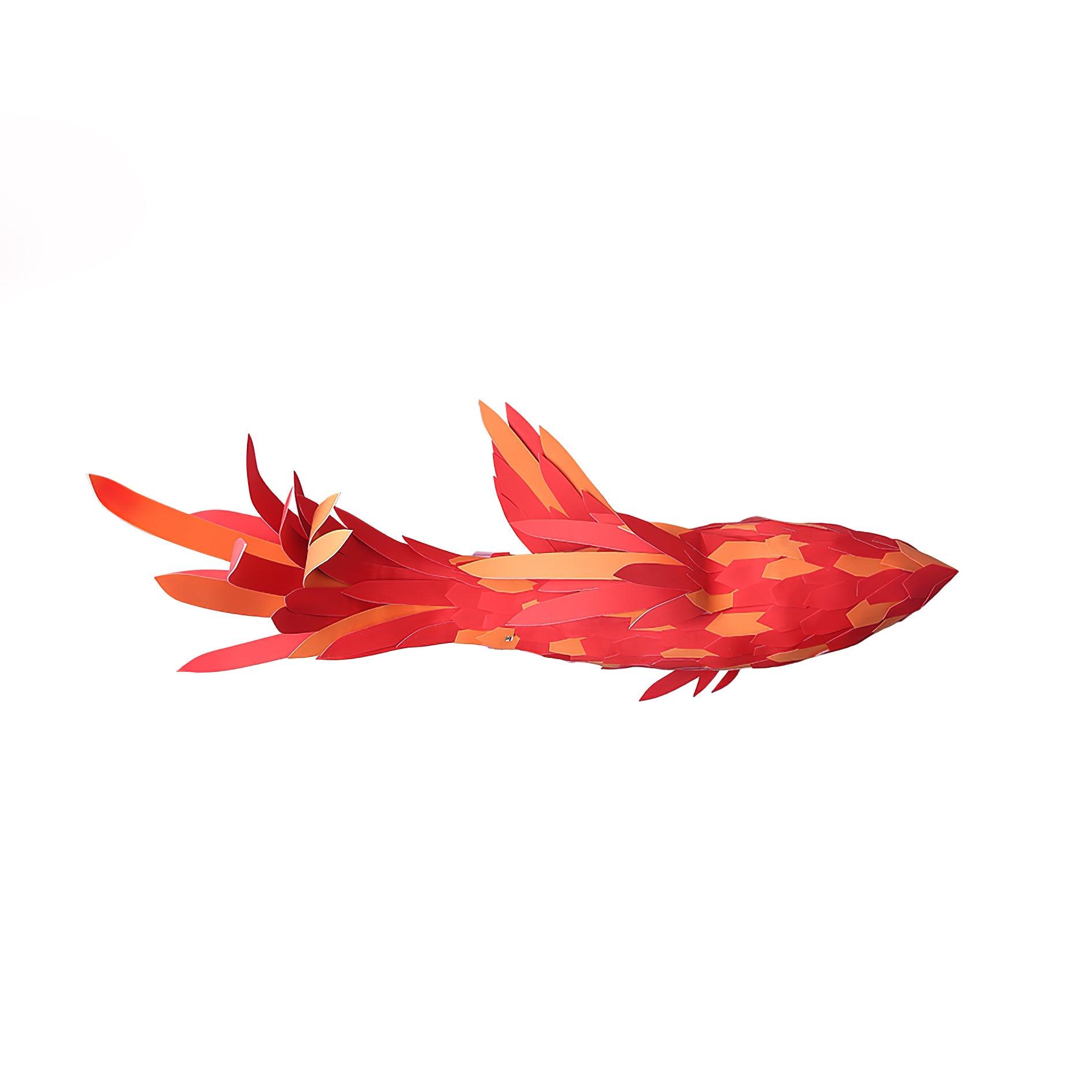 Vamararae Crimson Swirl Koi Pendant Light - Blowlighting