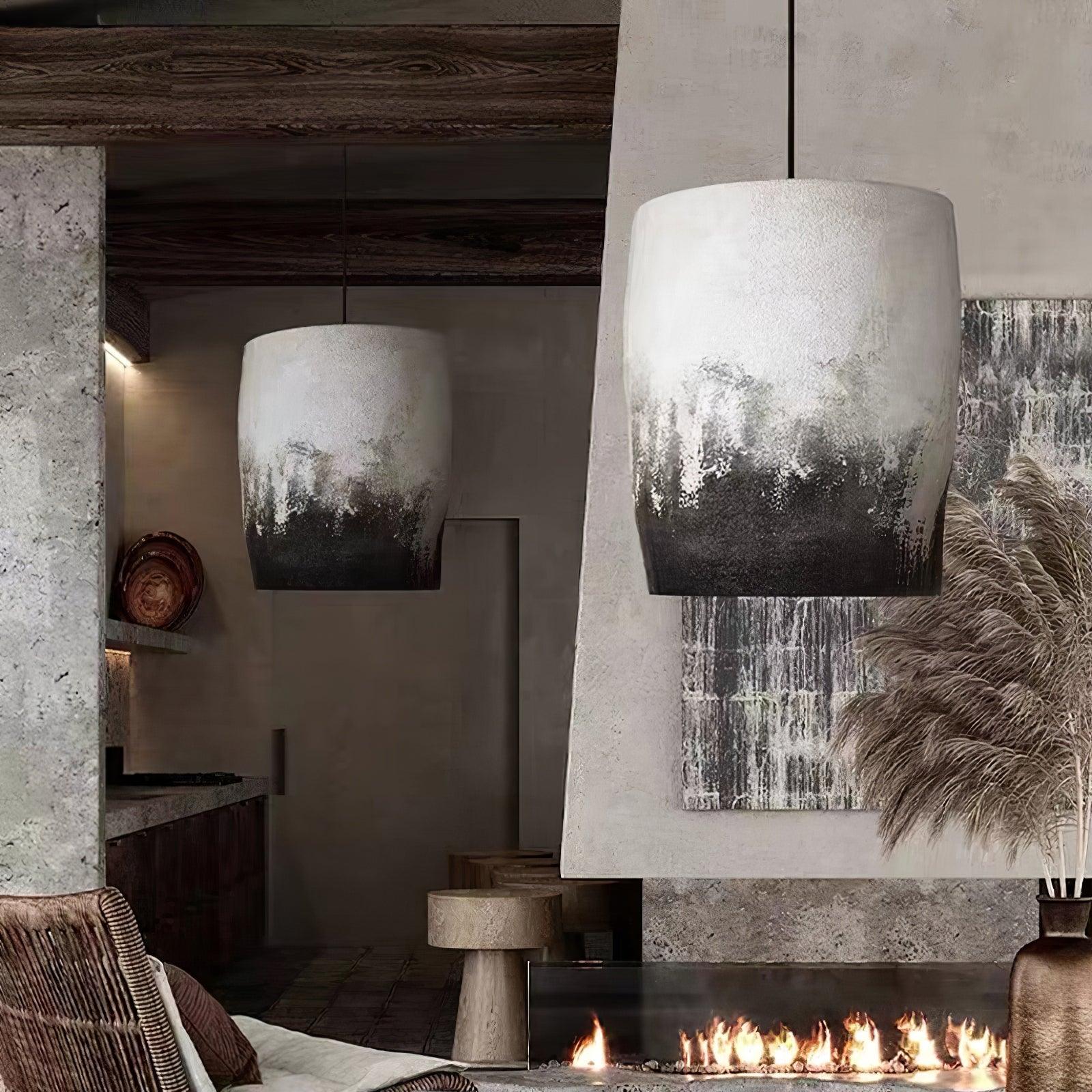 Ceraeion Modern Minimalist Crust Thin Metal Pendant Lamp - Blowlighting