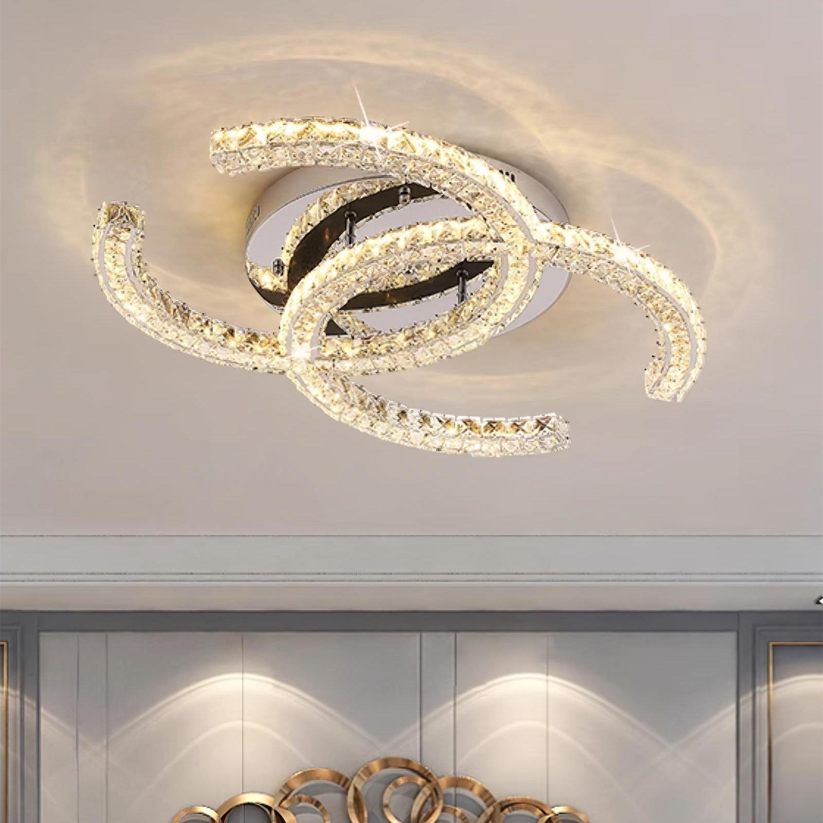 Kristy Lampada da Soffitto in Cristallo Double C