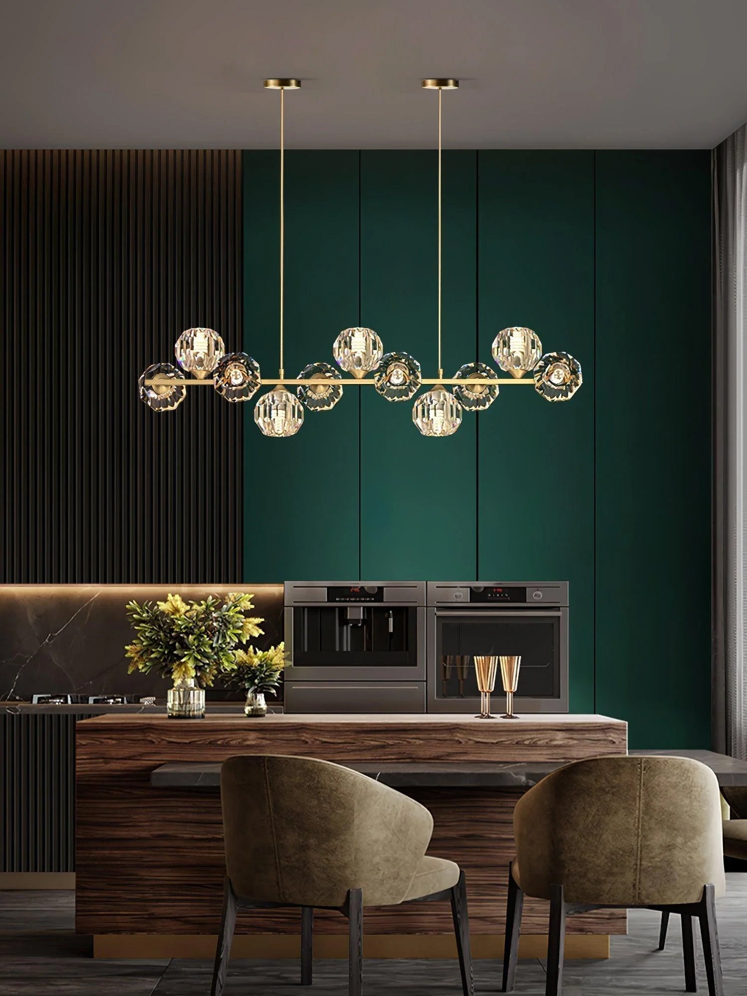 Crystal Glass Ball Chandelier - Blowlighting