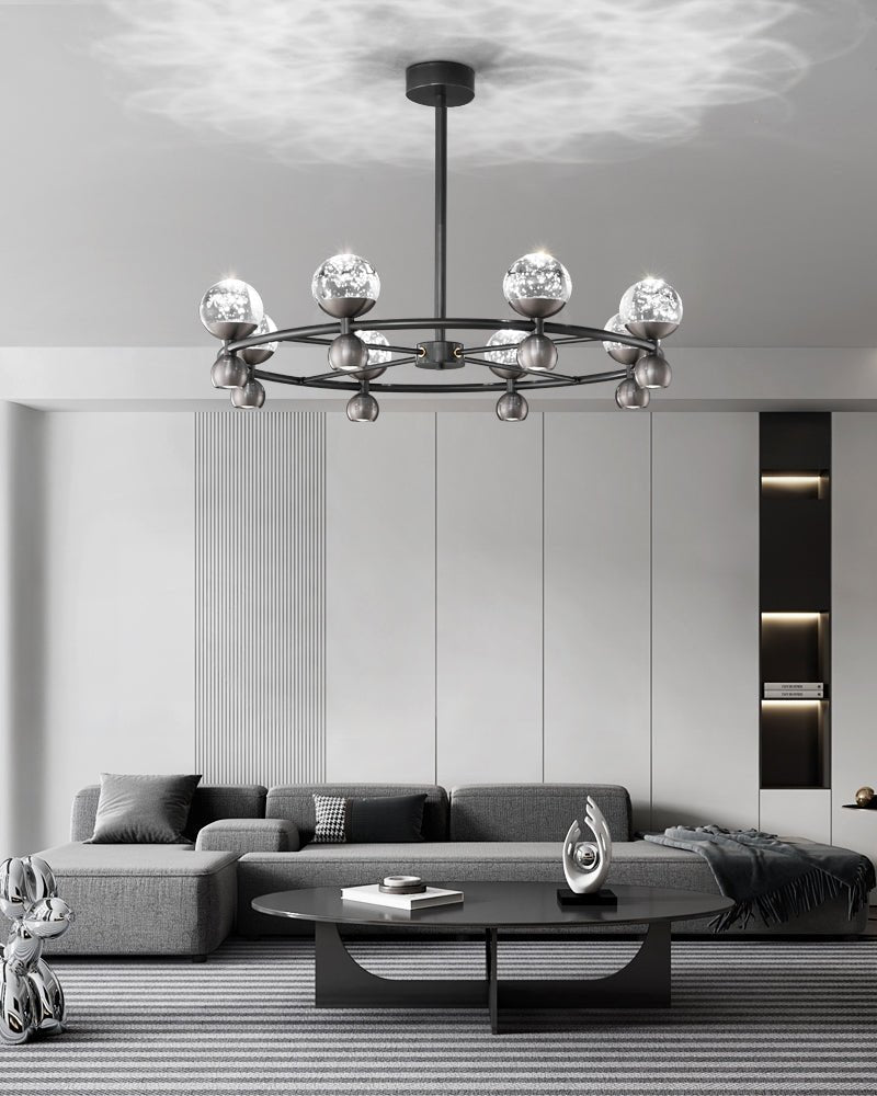 Lumiryn Orbital Glass Globe Chandelier - Blowlighting