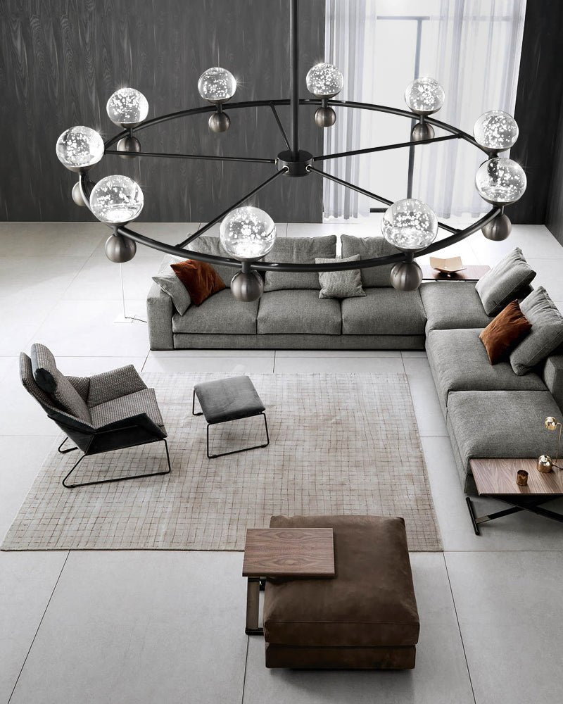 Lumiryn Orbital Glass Globe Chandelier - Blowlighting