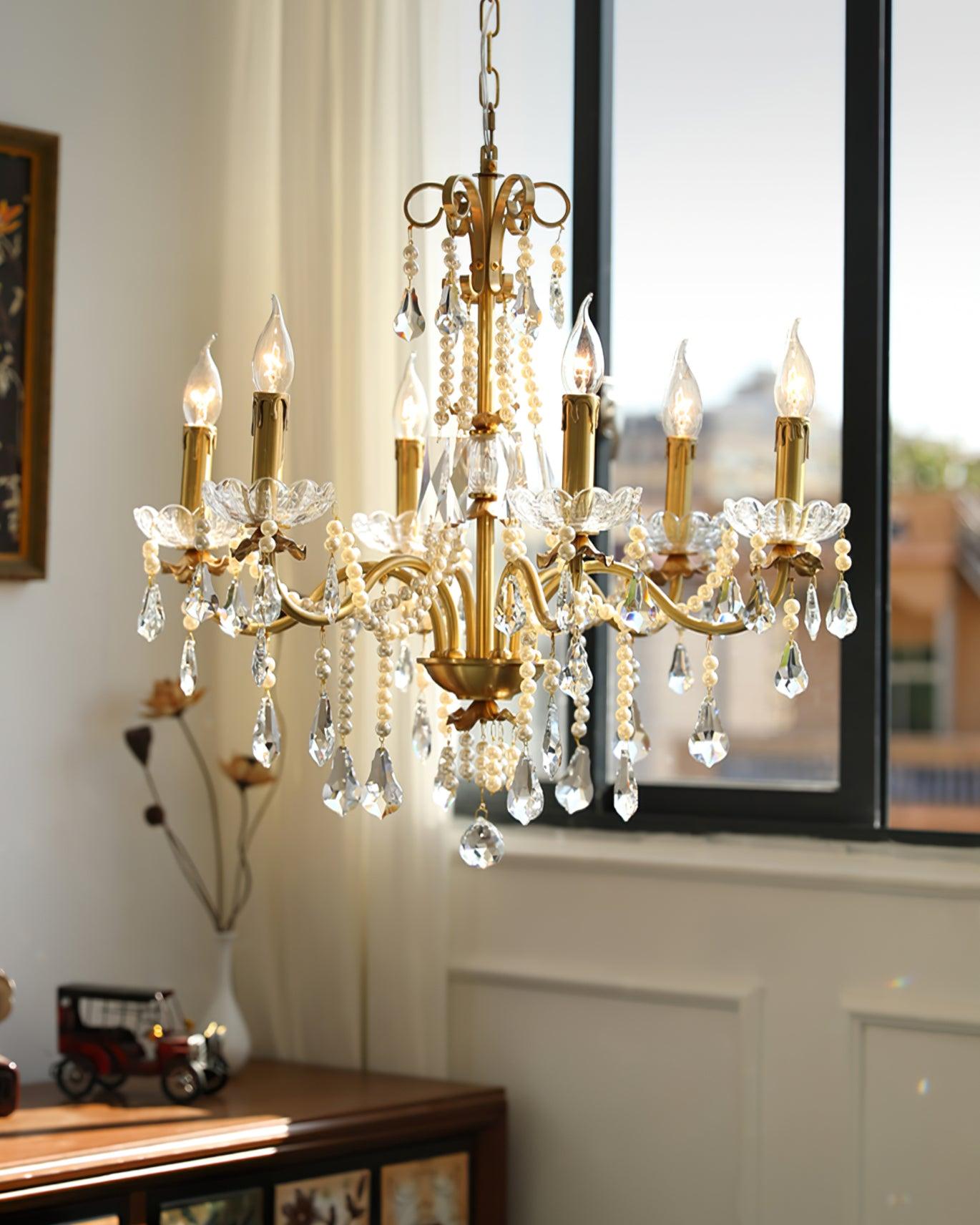 Crystal Pearl Chandelier - Blowlighting