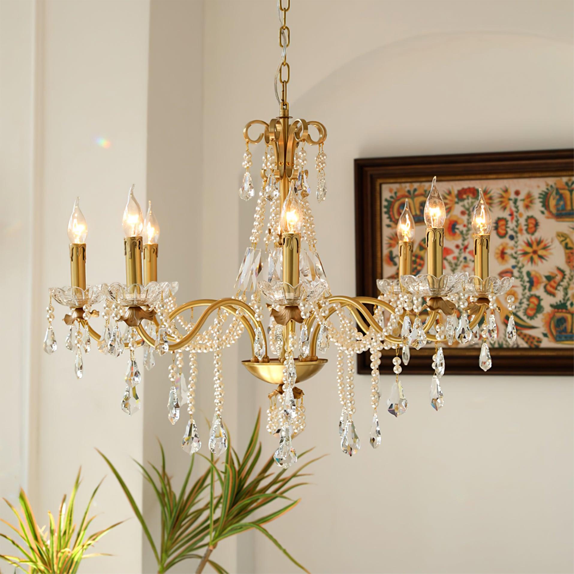 Crystal Pearl Chandelier - Blowlighting