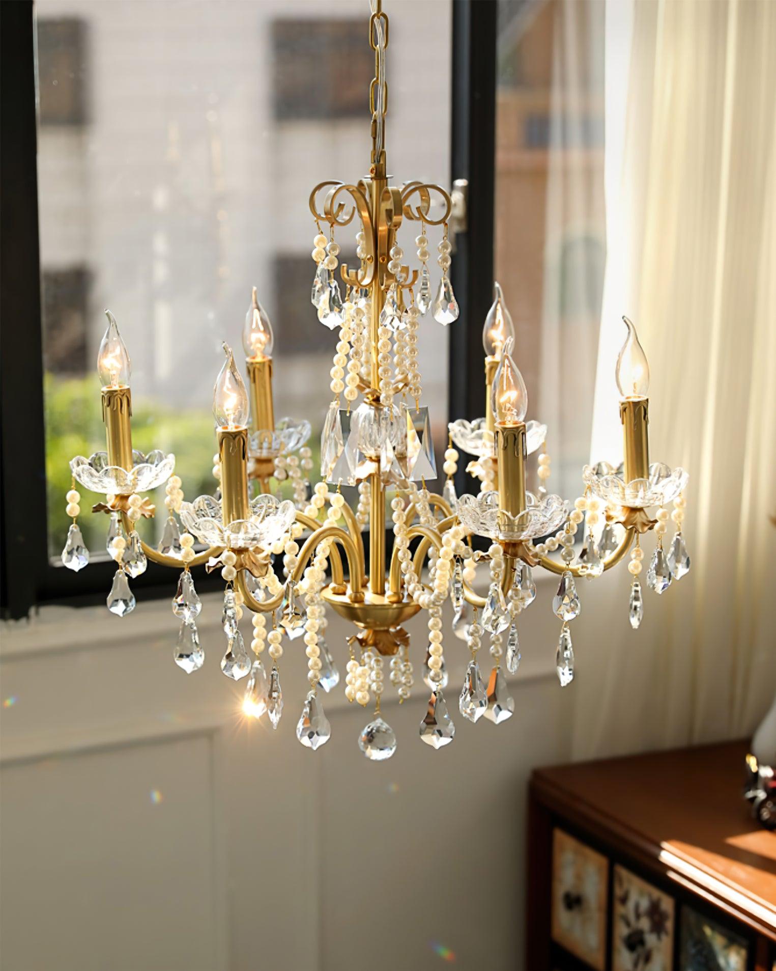 Crystal Pearl Chandelier - Blowlighting