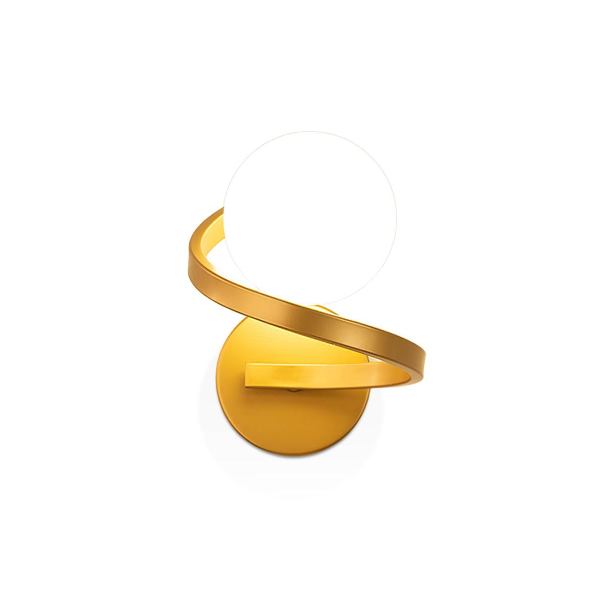 Curved Brass Wall Lamp - Blowlighting