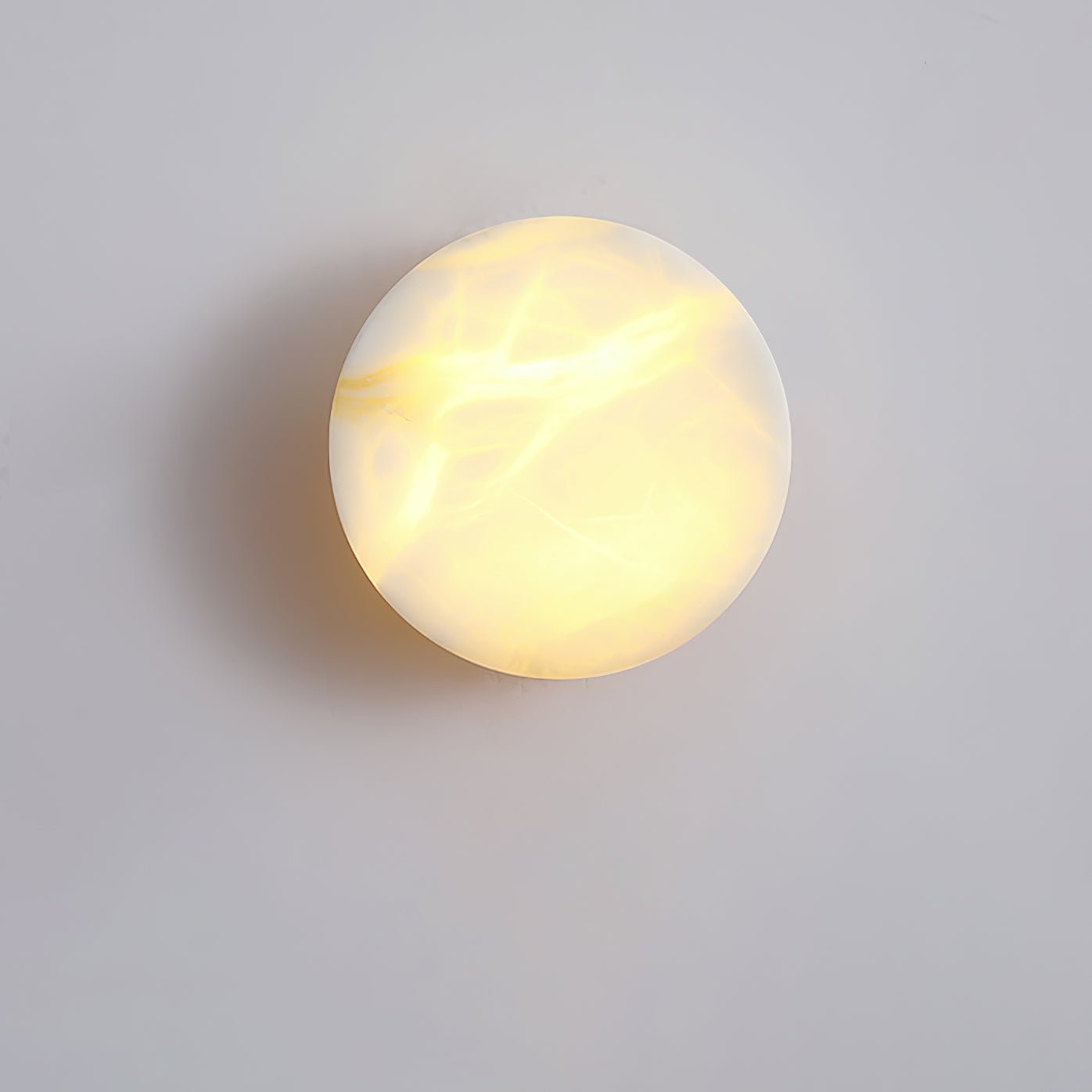 Glim Modern Minimalist Brass Metal Alabaster Wall Lamp - Lamp Copper