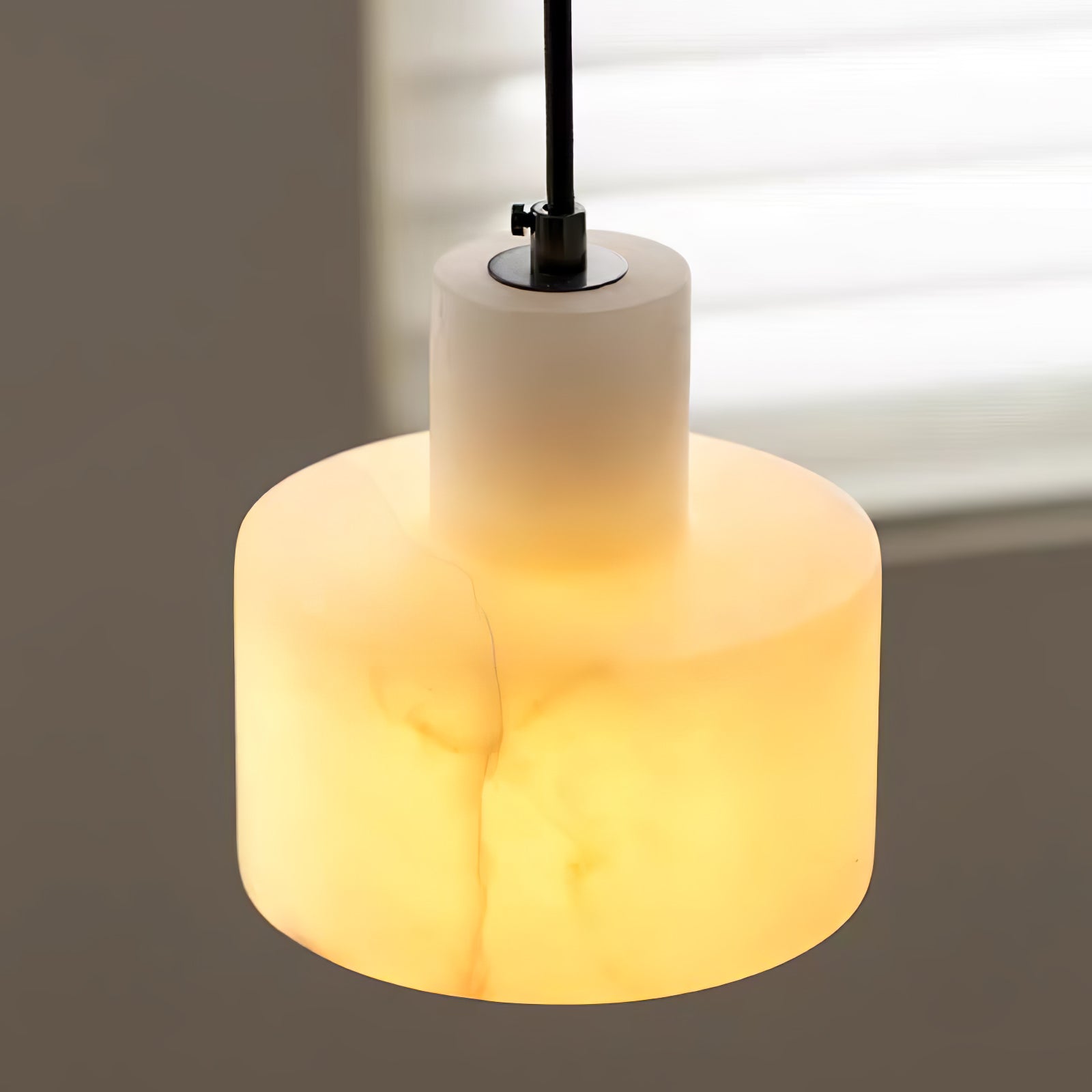 Alabaster Pendant Lgiht Dual Cylindrical - Neutralighting