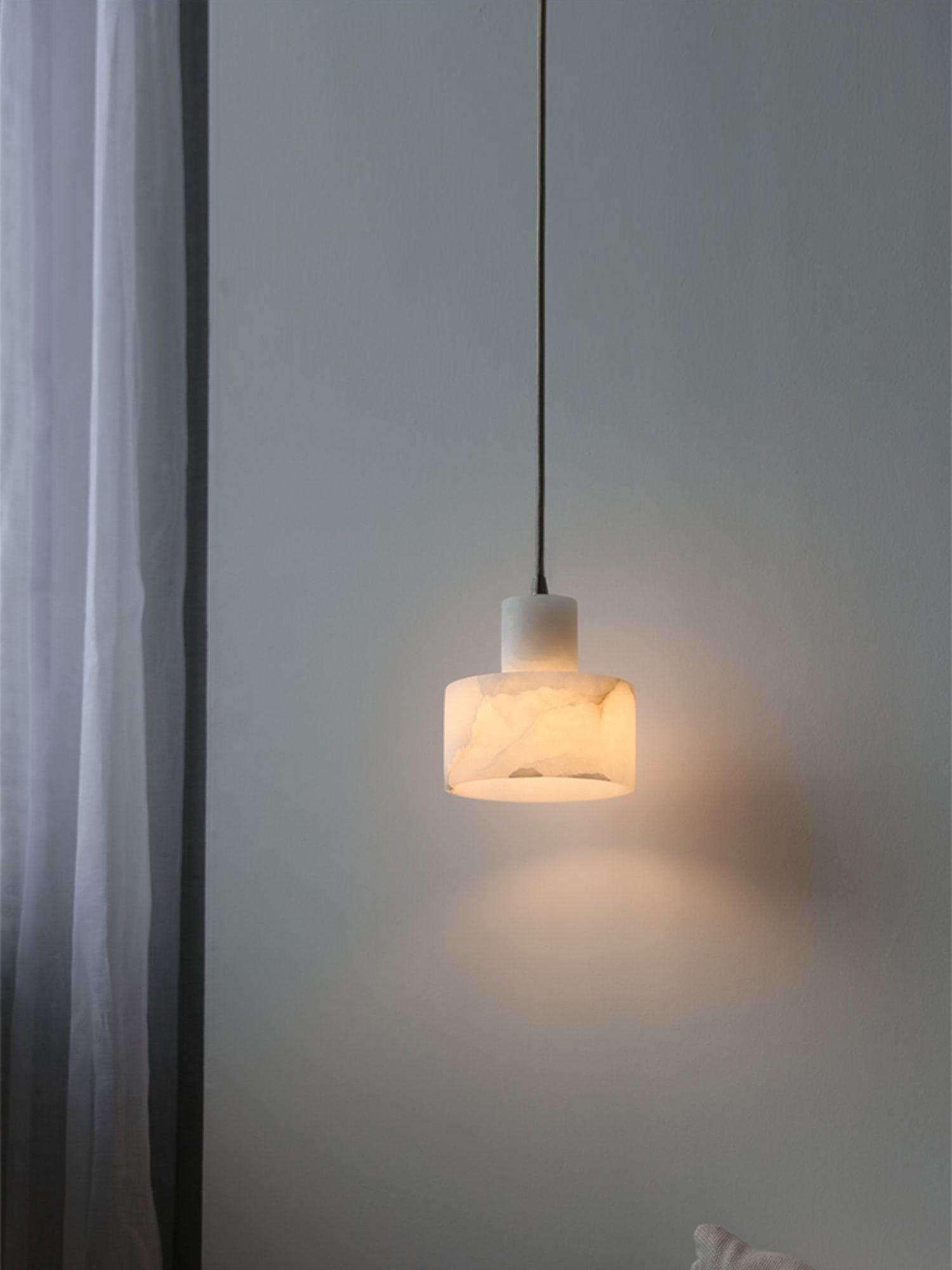 Alabaster Pendant Lgiht Dual Cylindrical - Neutralighting