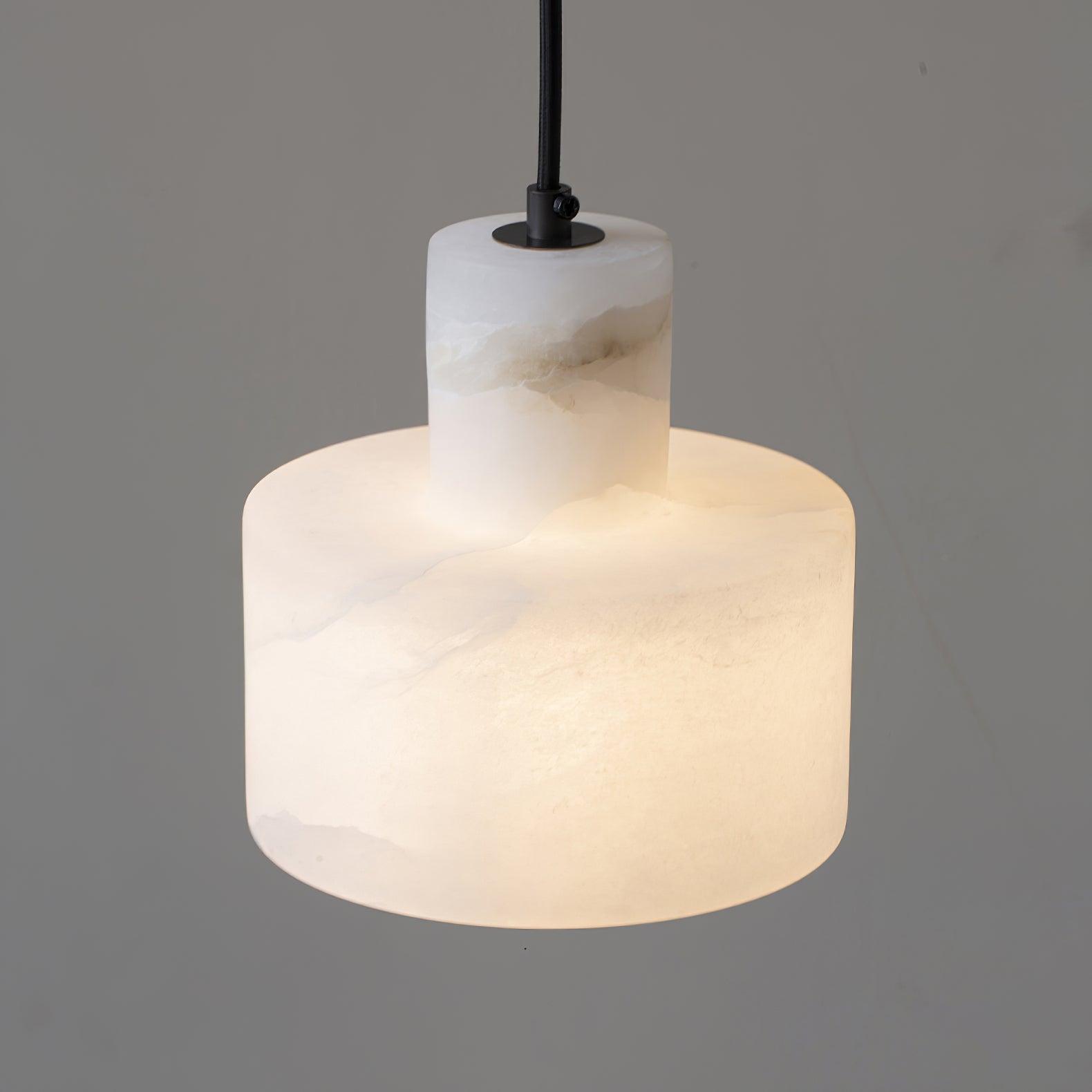 Alabaster Pendant Lgiht Dual Cylindrical - Neutralighting