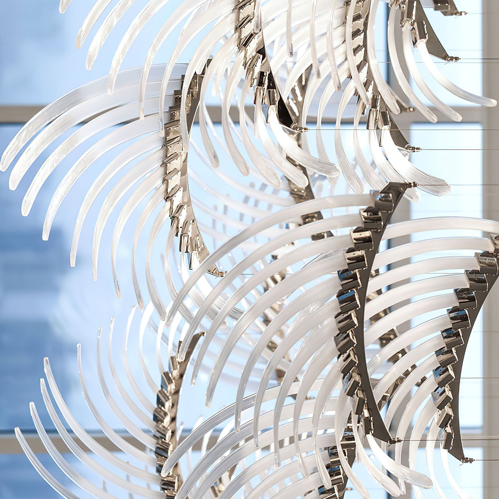 Eurrinia Glass Wing Cluster Chandelier - Blowlighting