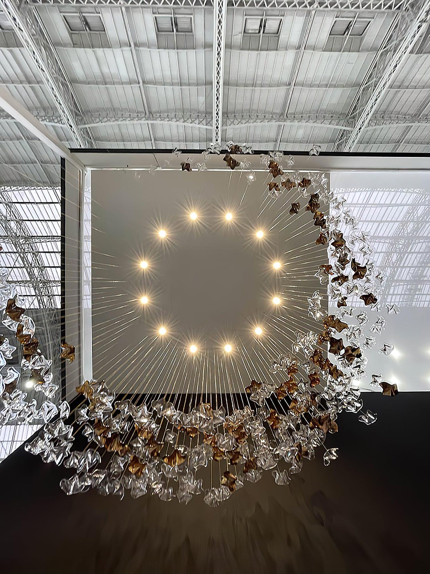 Nephele Crystal Leaf Chandelier - Blowlighting