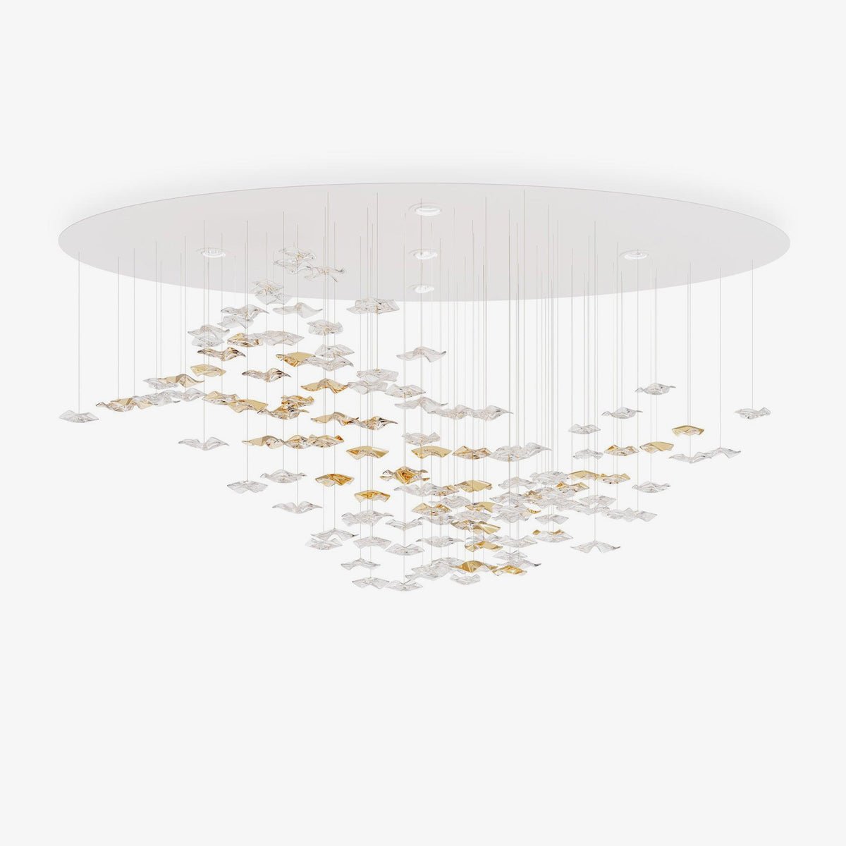 Nephele Crystal Leaf Chandelier - Blowlighting