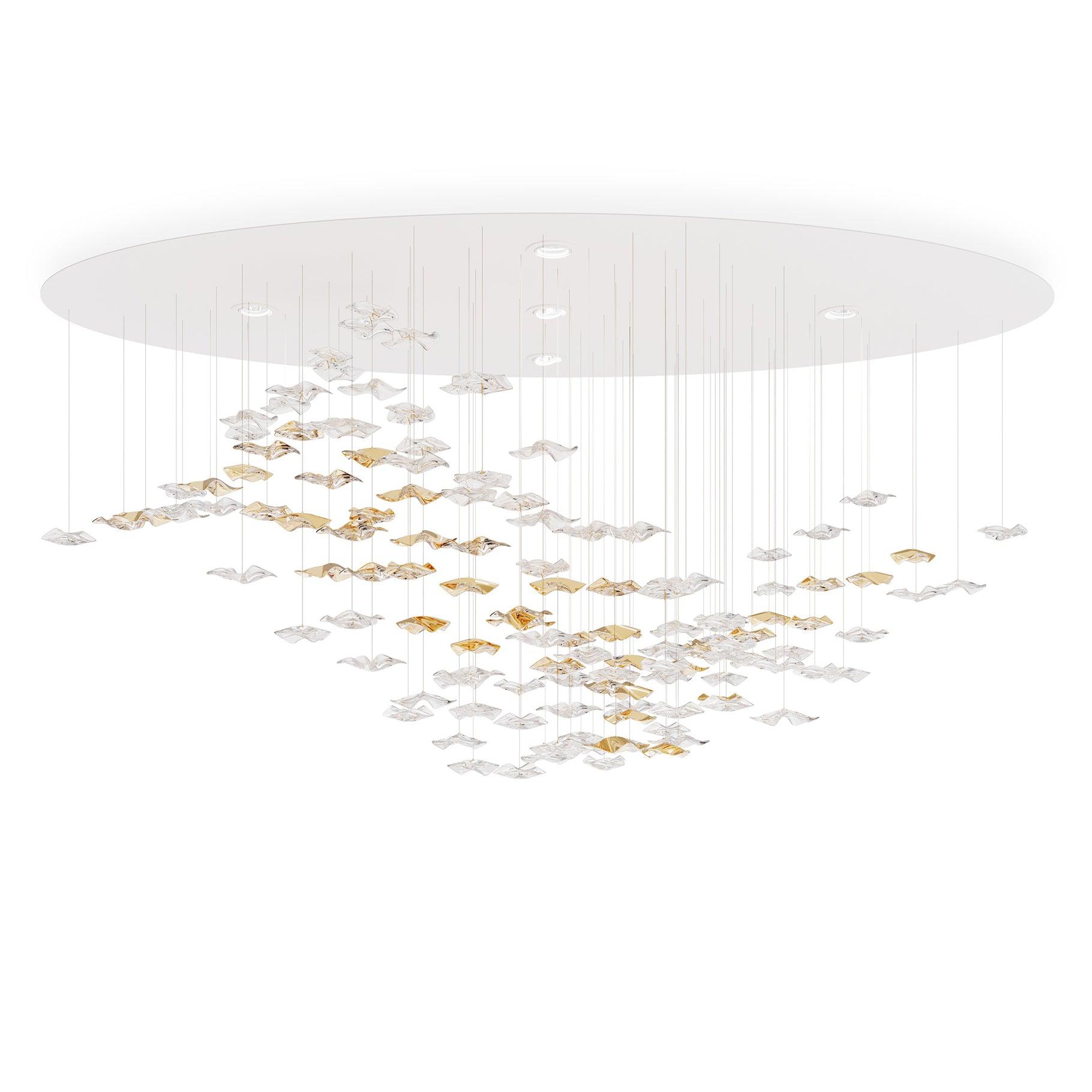 Nephele Crystal Leaf Chandelier - Blowlighting