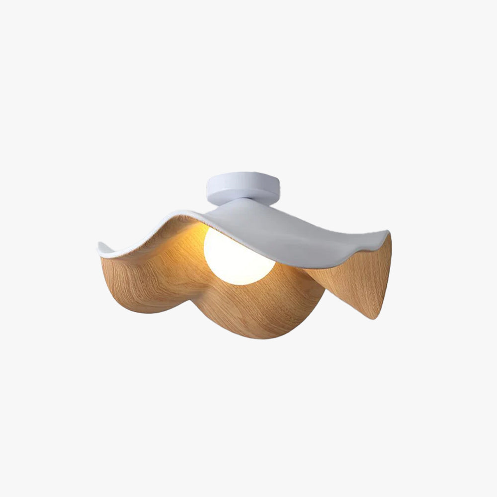 Muto Lampada da Soffitto in Legno Nero e Bianco