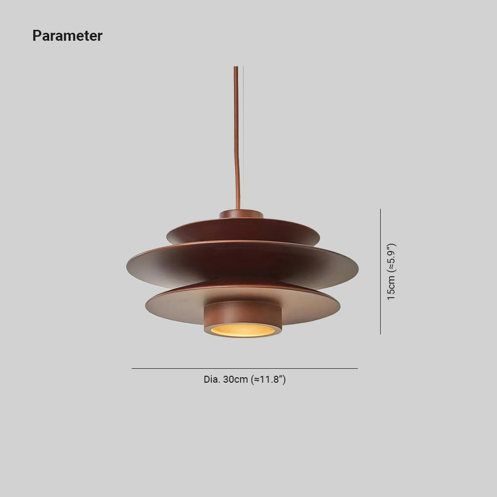 Muto Lampada a Sospensione Mid-Century in Noce