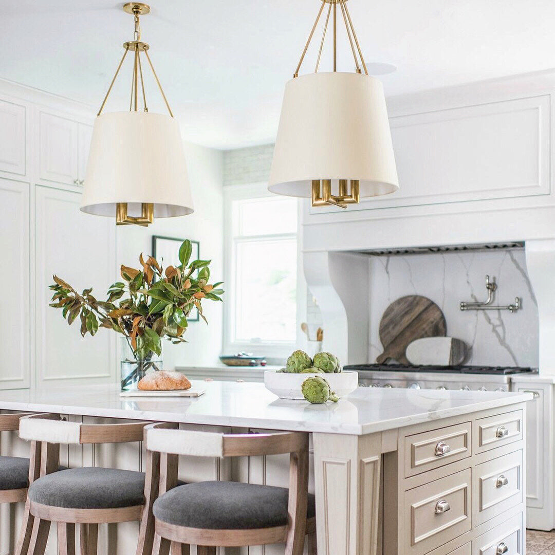 Loom Vintage Industrial Brass Fabric Pendant Lamp - Lamp Copper