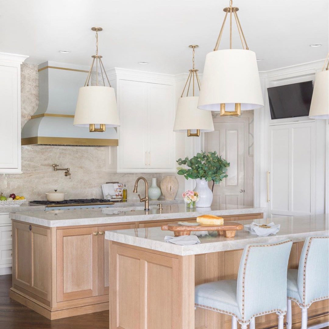 Loom Vintage Industrial Brass Fabric Pendant Lamp - Lamp Copper