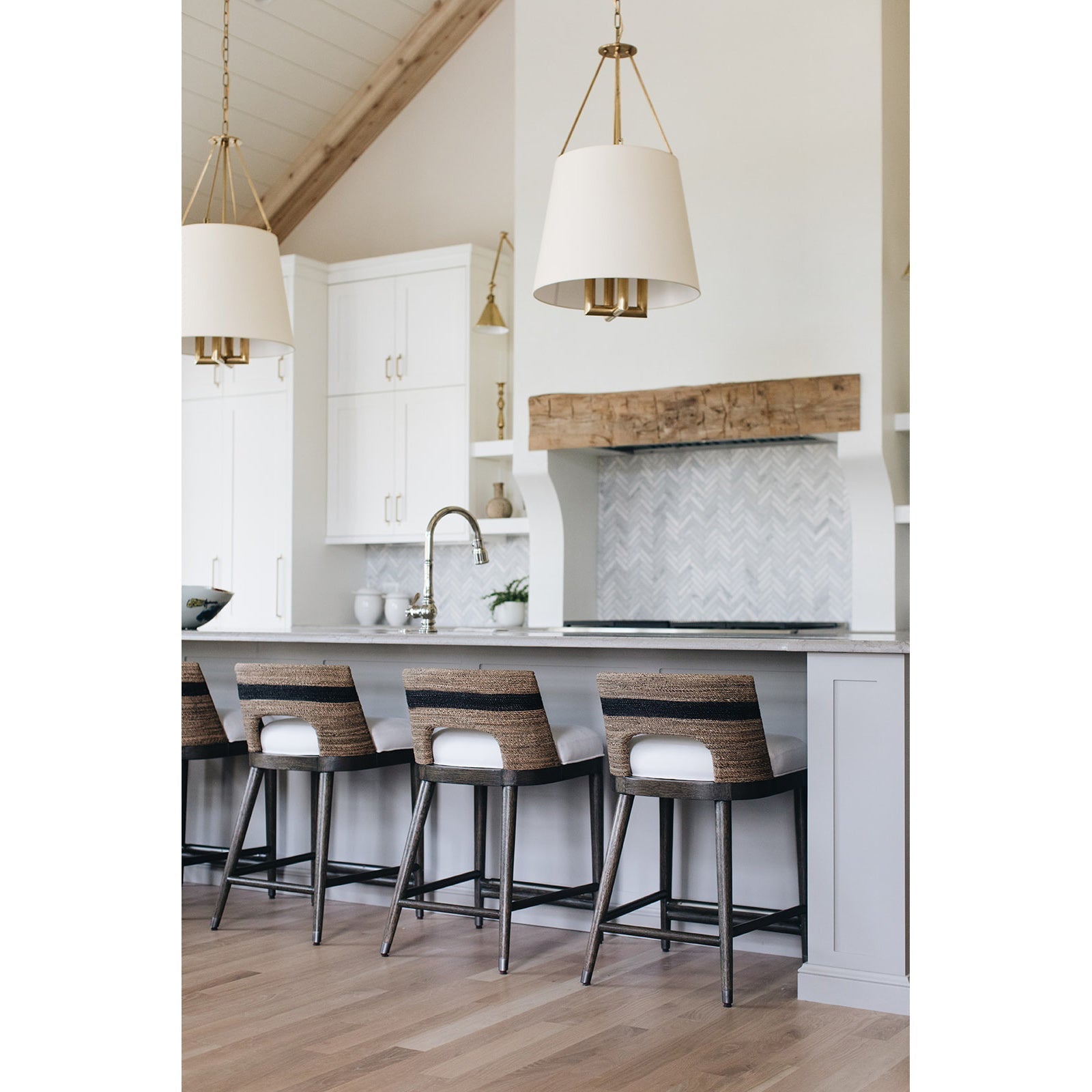 Loom Vintage Industrial Brass Fabric Pendant Lamp - Lamp Copper