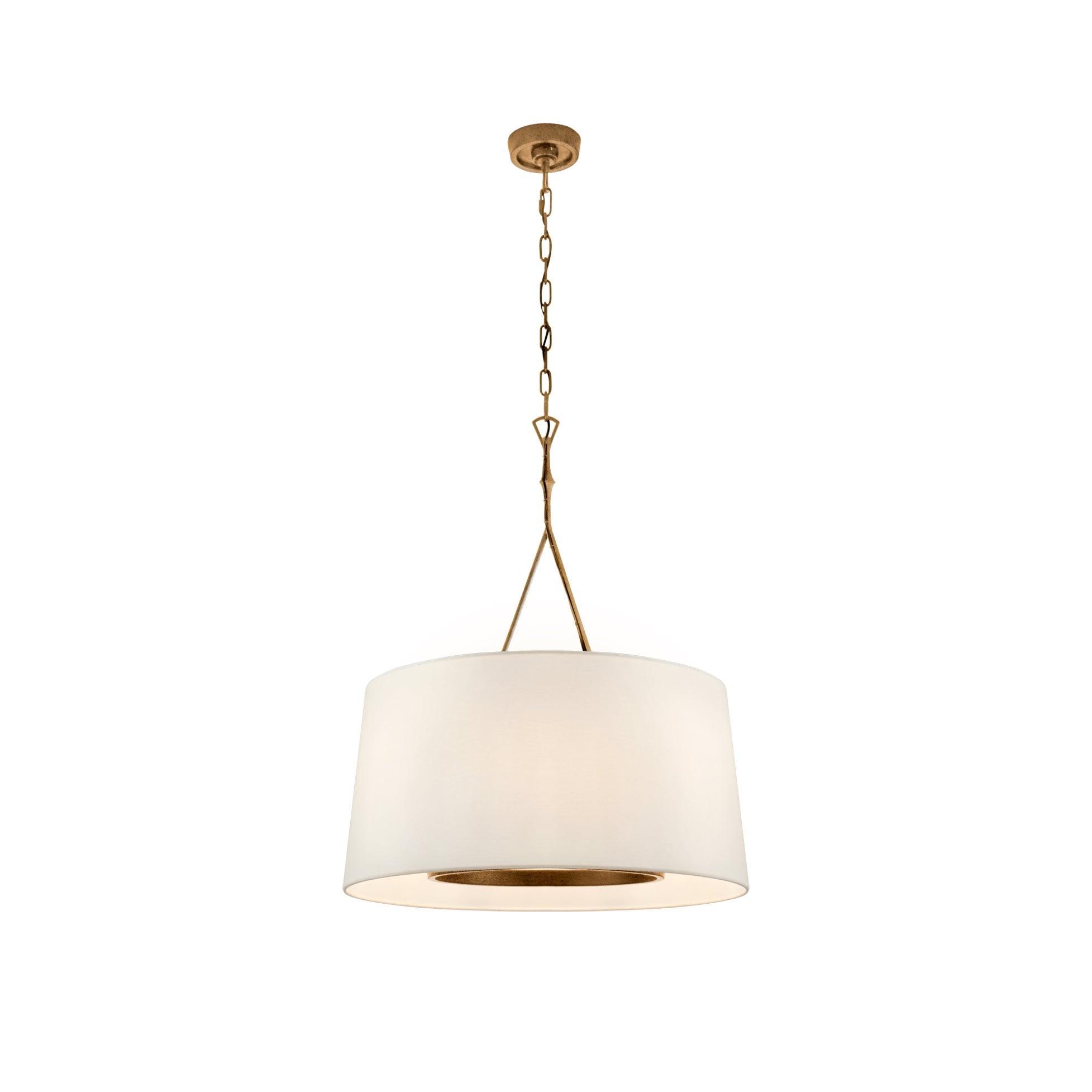 Wink Modern Minimalist Brass Fabric Pendant Lamp - Lamp Copper