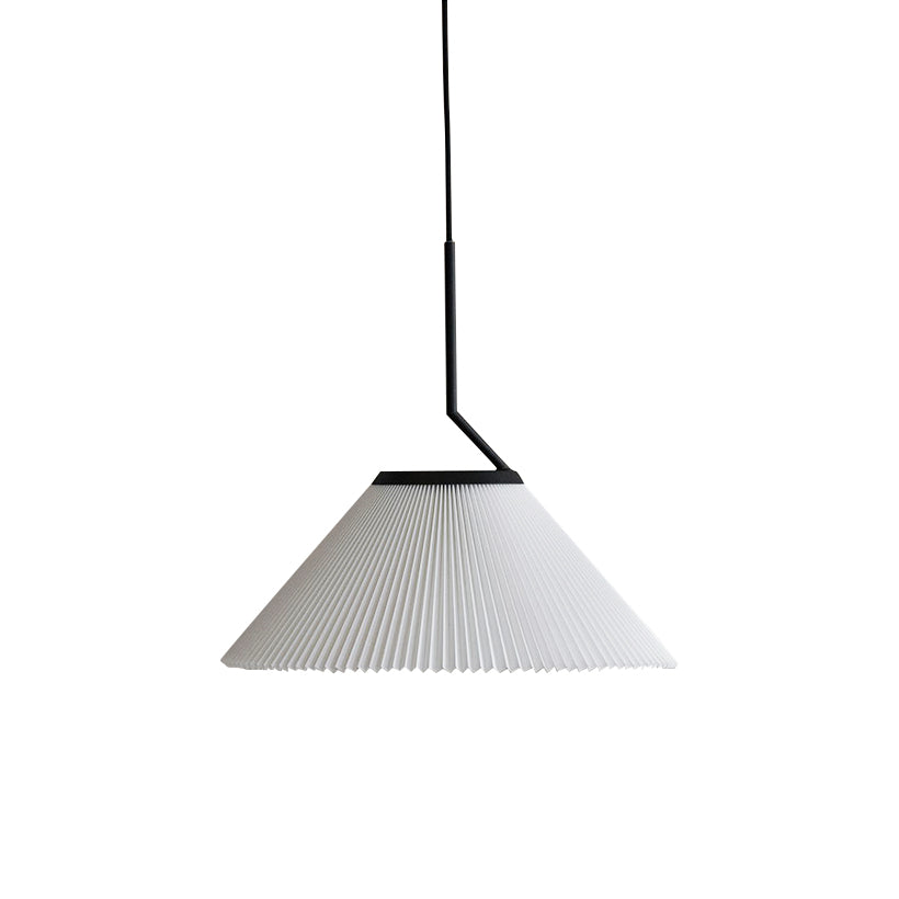 Knell Modern Minimalist Pleated Black Metal Plastic Pendant Lamp - Lamp Copper
