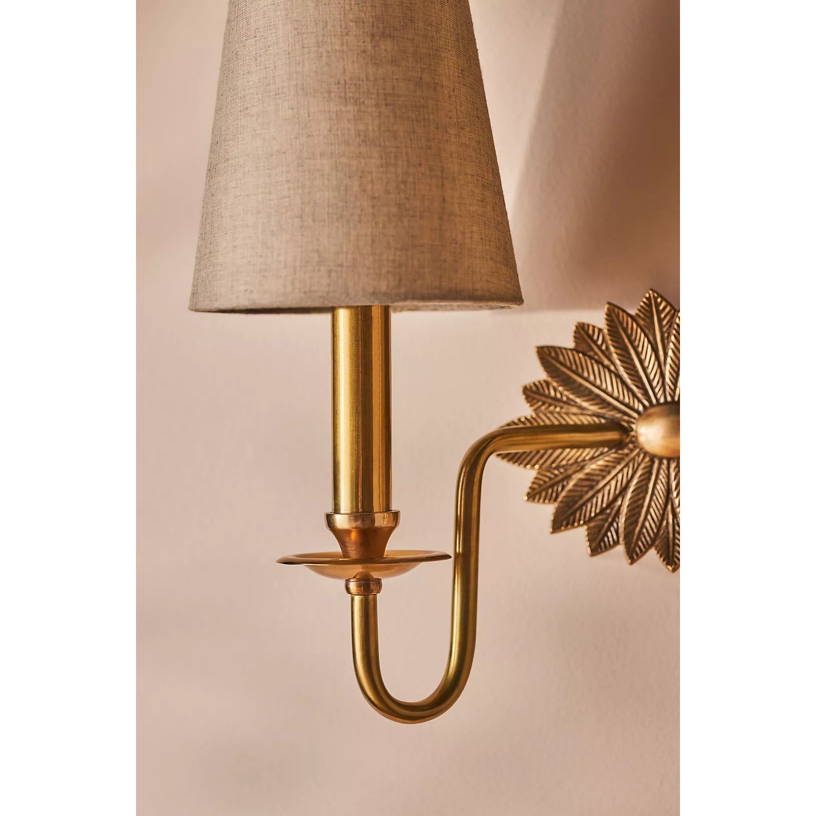 Nimb Premium Elegance Double Brass Fabric Sconce Wall Lamp - Lamp Copper