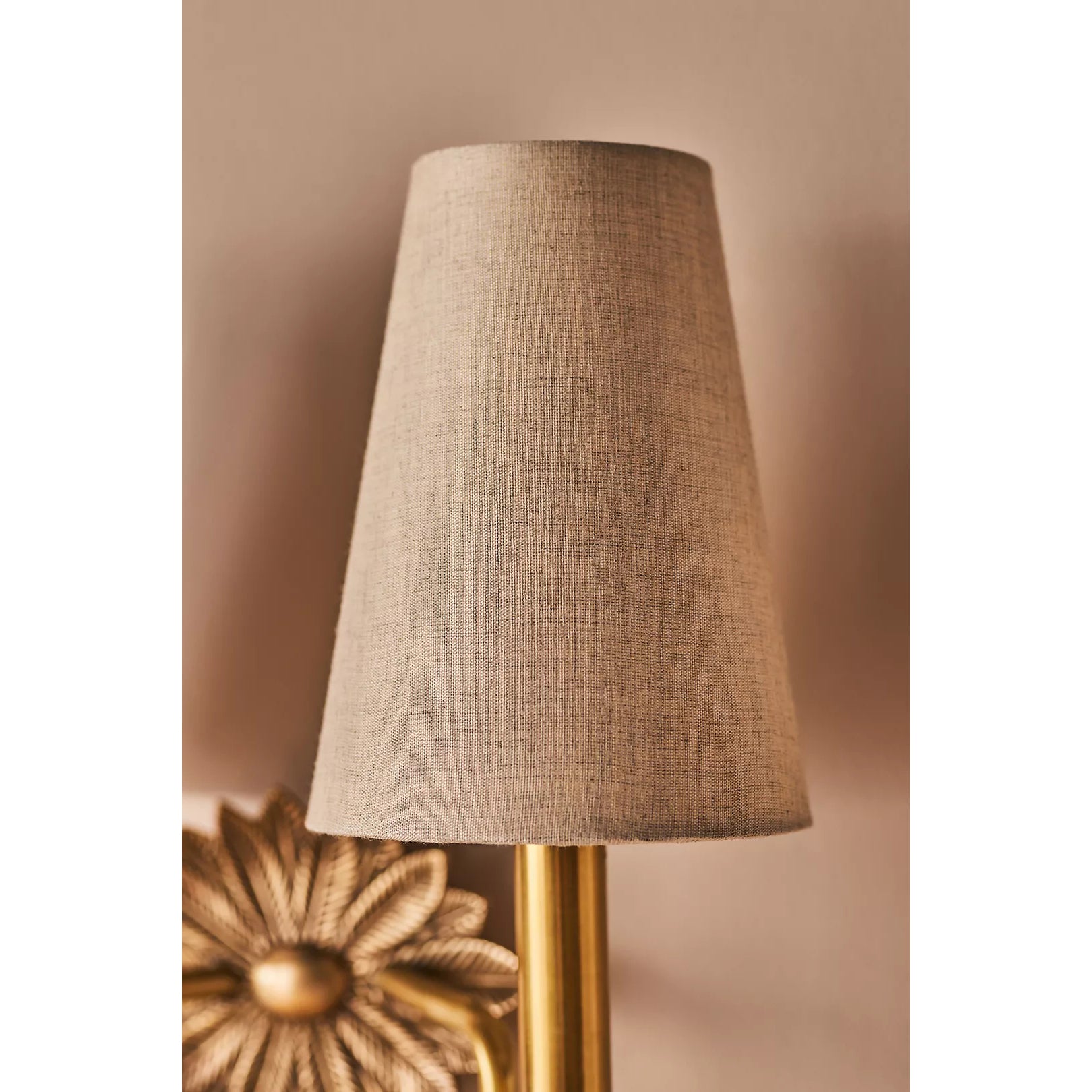 Nimb Premium Elegance Double Brass Fabric Sconce Wall Lamp - Lamp Copper