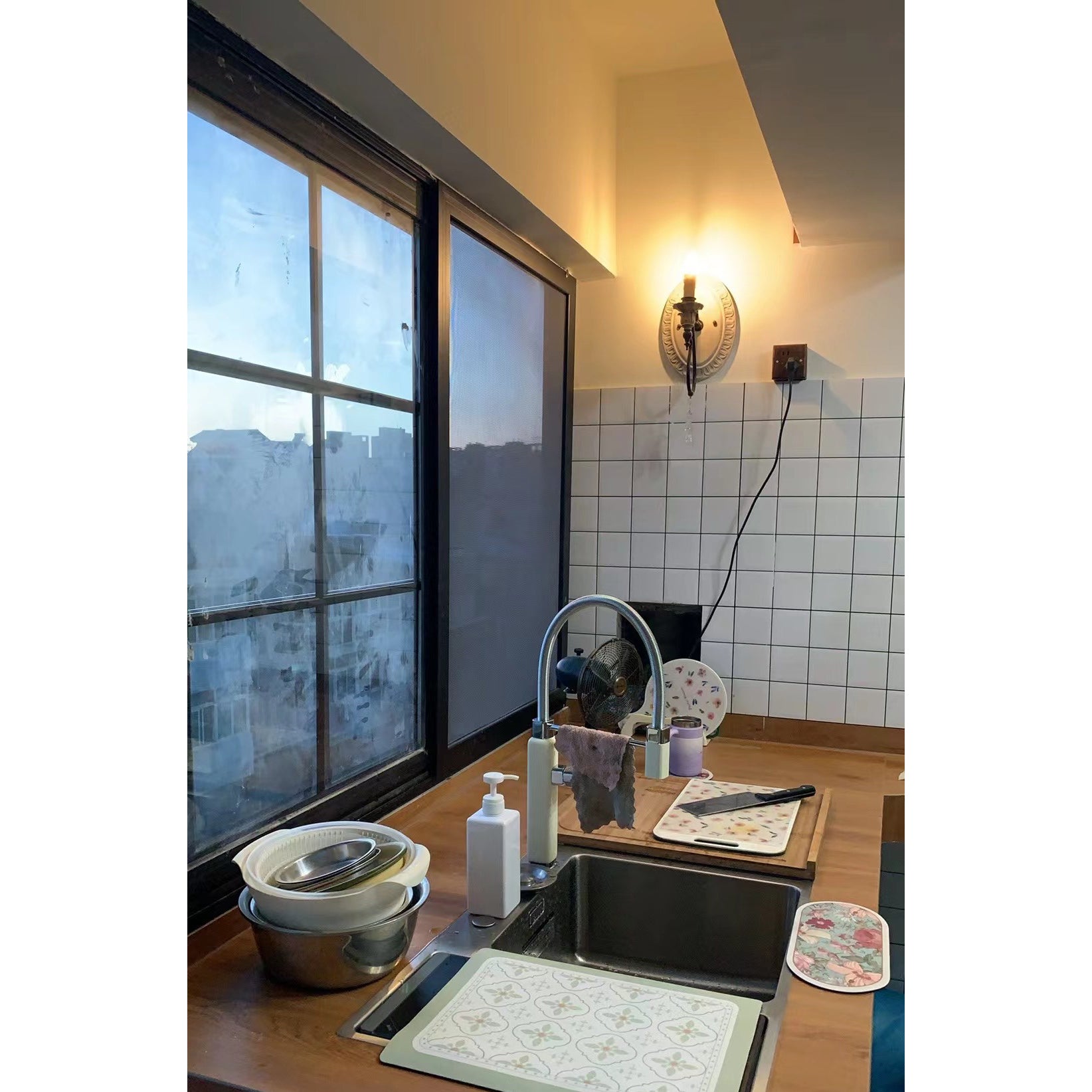 Quell Vintage Industrial Antique Wood Metal Wall Lamp - Lamp Copper