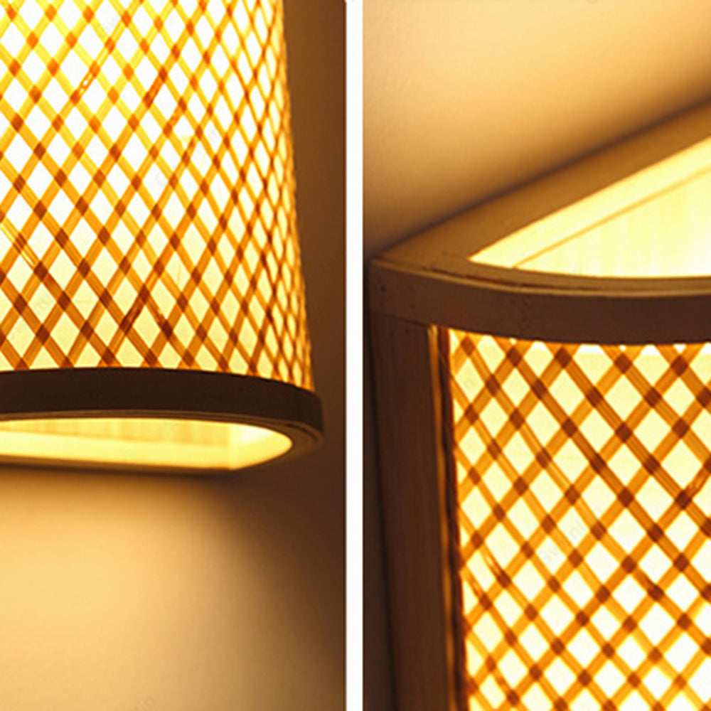 Muto Led Applique Comodino Rattan Acrilico Camera da Letto