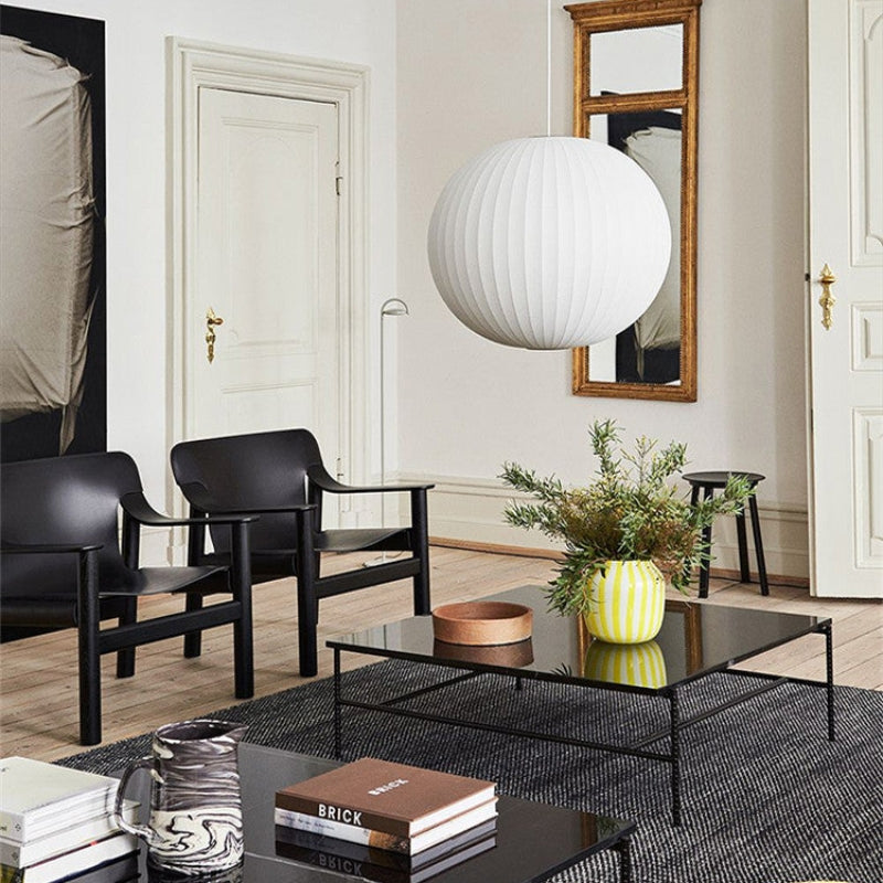 Ritta Design LED Lampada a Sospensione Seta Artificiale Bianco