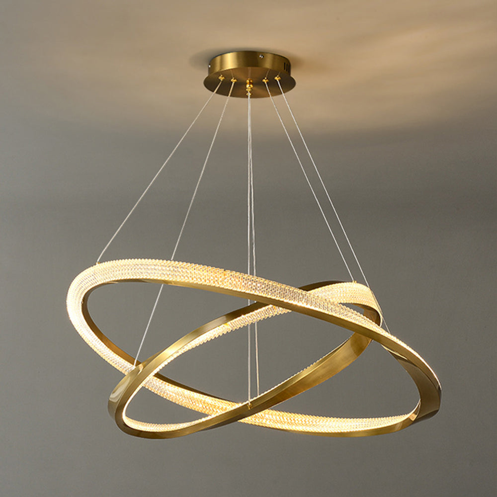 Arisha Lampada a Sospensione Metallo Oro Spirale Anello Minimalista