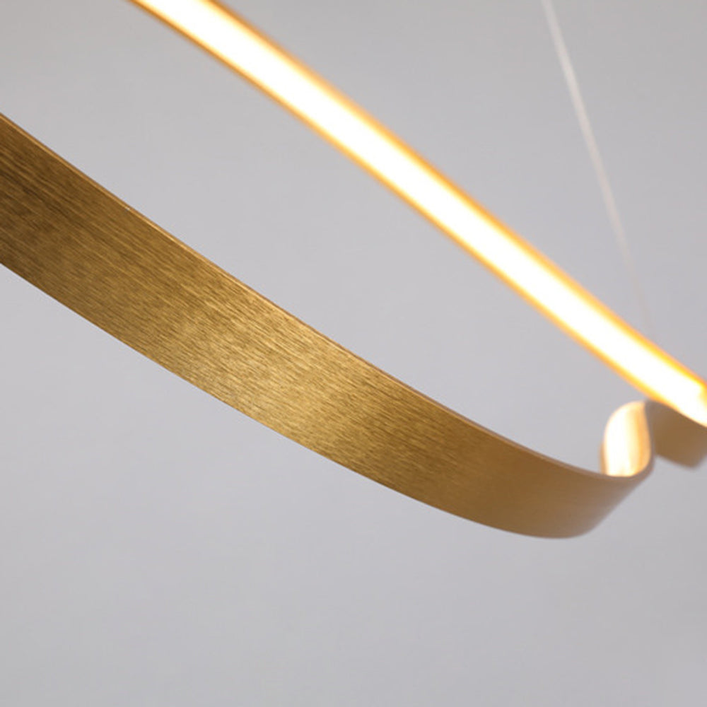 Arisha Moderni LED Lampada a Sospensione Metallo/Acrilico Oro Onda Camera da Letto