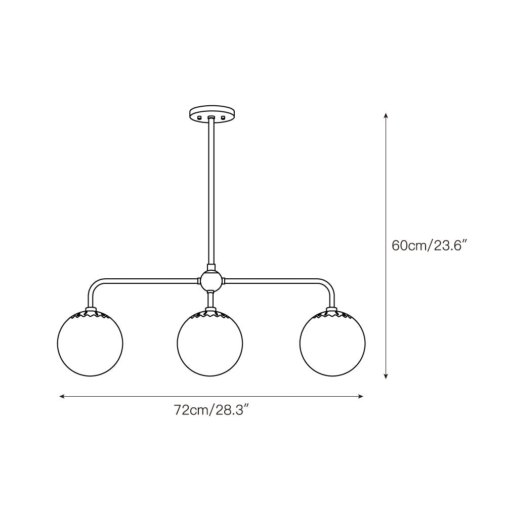 Yare Modern Minimalist Globe Chrome Glass Pendant Lamp - Lamp Copper
