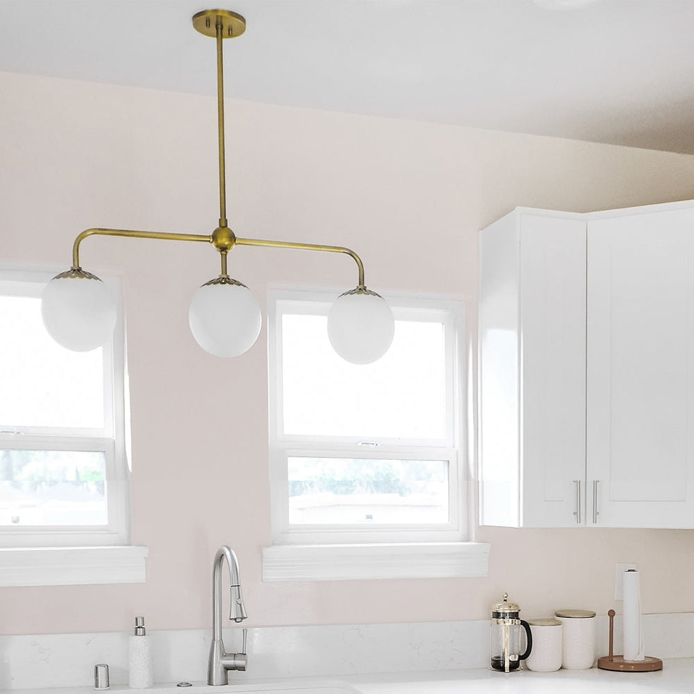 Yare Modern Minimalist Globe Chrome Glass Pendant Lamp - Lamp Copper