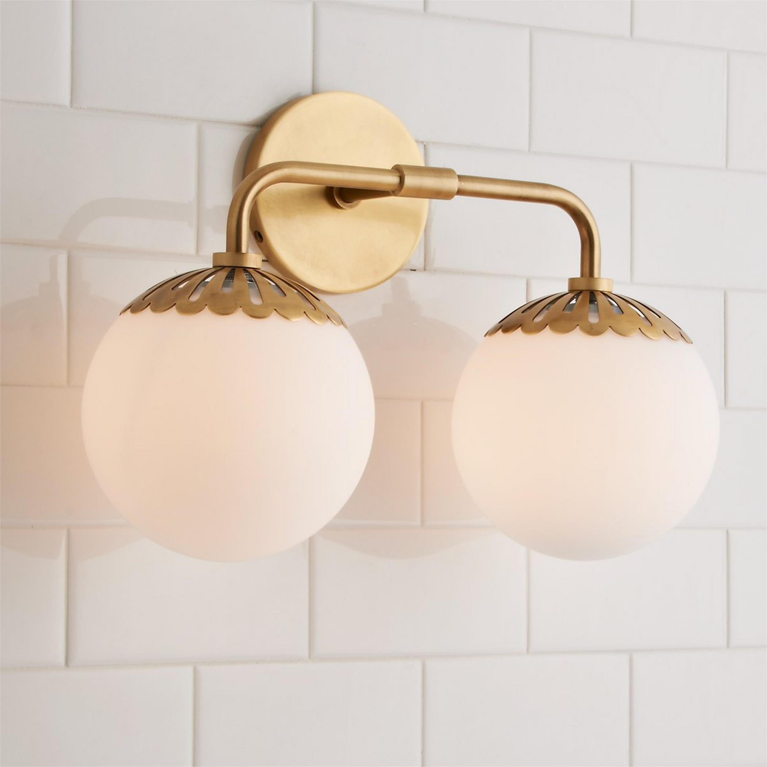 Aegis Modern Minimalist Globe Brass Glass Sconce Wall Lamp - Lamp Copper