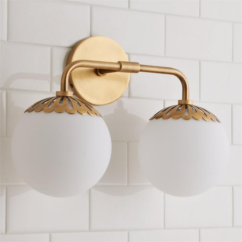 Aegis Modern Minimalist Globe Brass Glass Sconce Wall Lamp - Lamp Copper