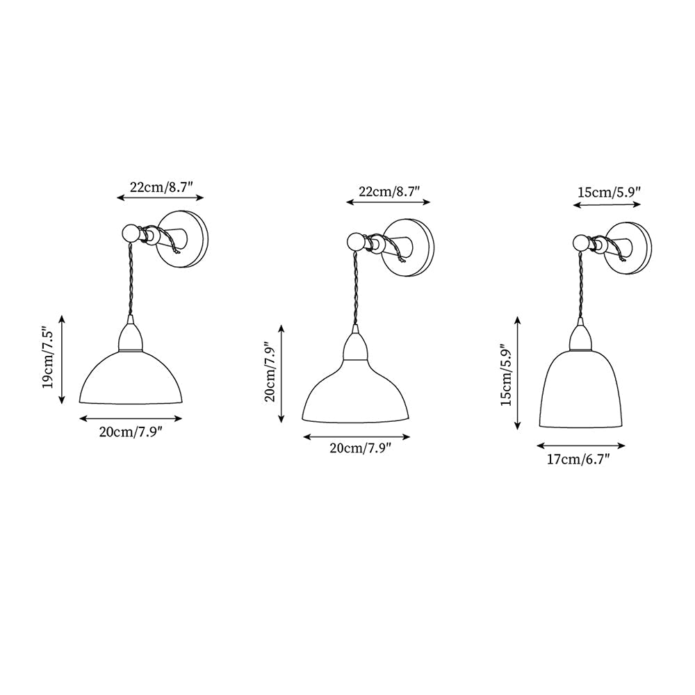 Wall Lamp Rice Paper Shade Wood Arm - Letslighting