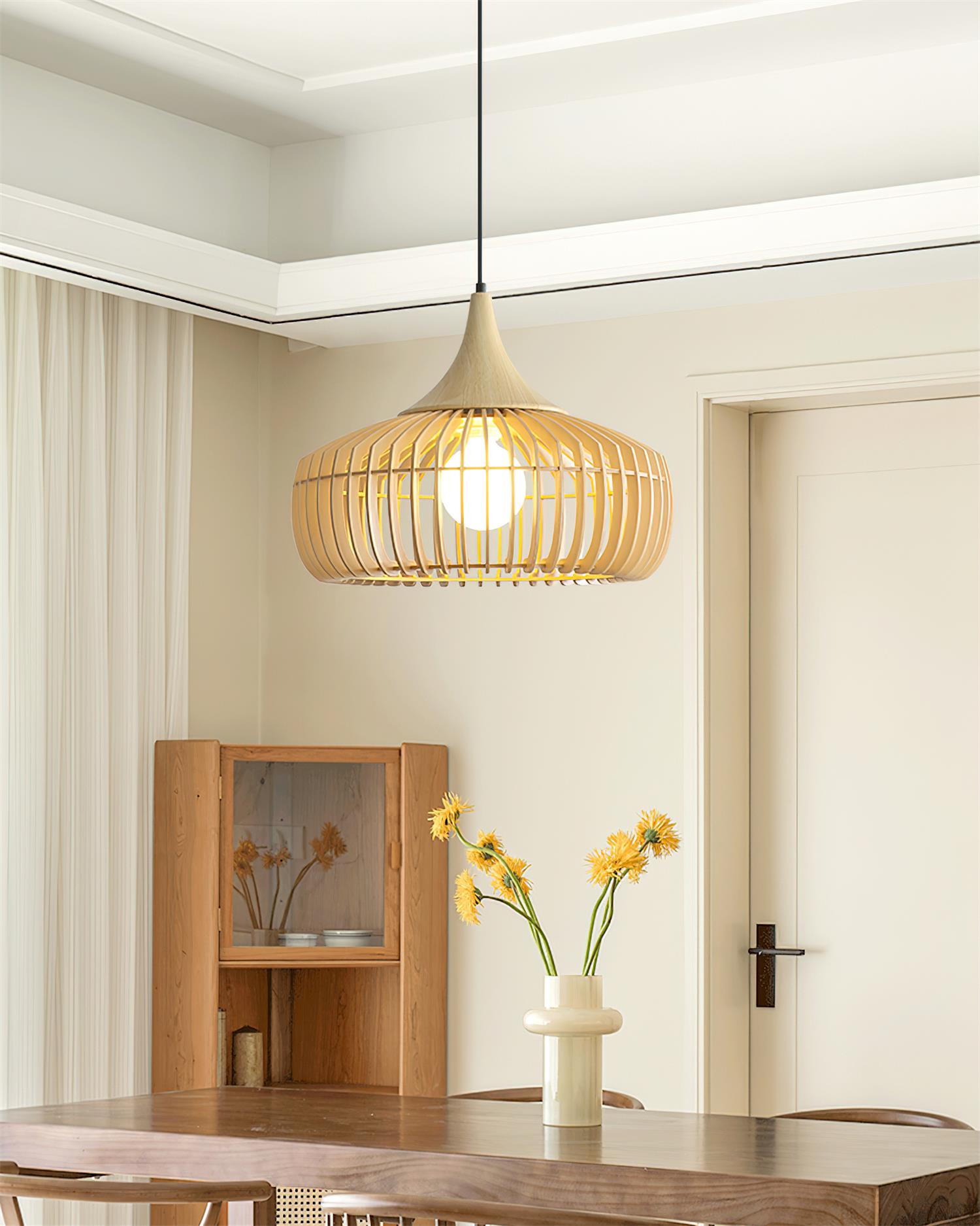 Zivora Natural Bamboo Rattan Pendant Light - Letslighting