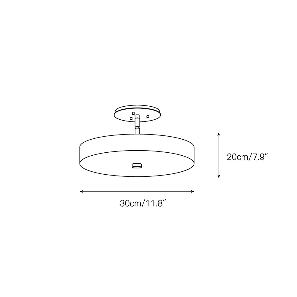 Kith Modern Minimalist LED Metal Alabaster Ceiling Lamp - Lamp Copper