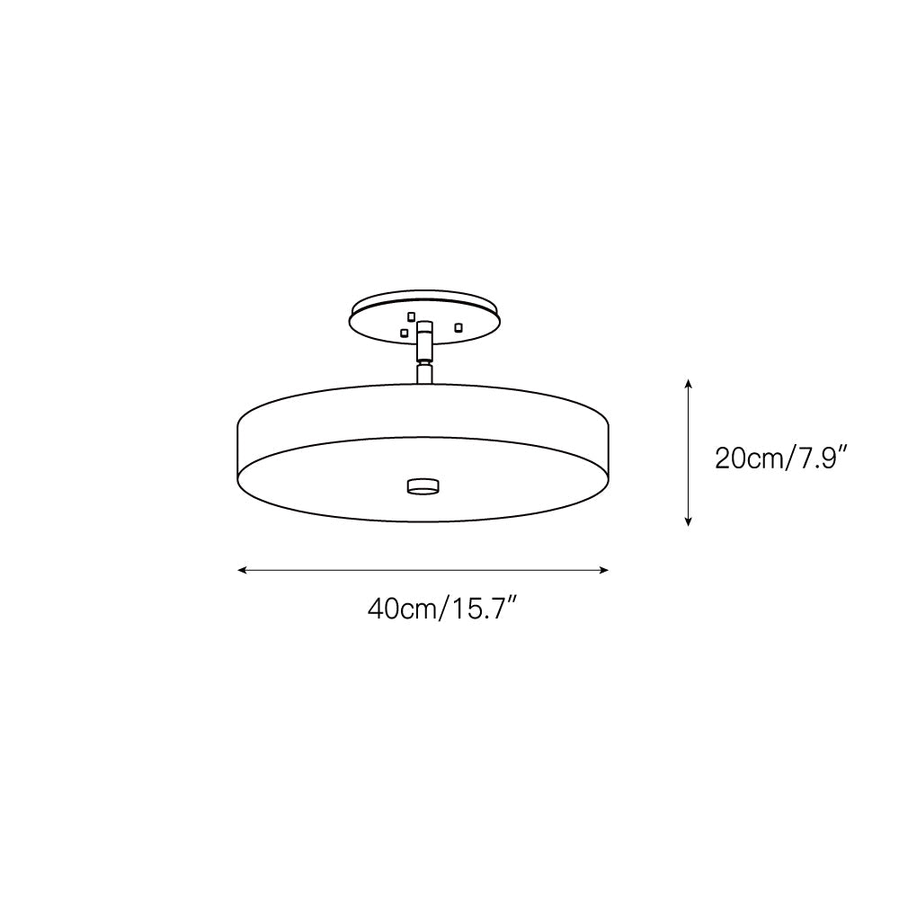 Kith Modern Minimalist LED Metal Alabaster Ceiling Lamp - Lamp Copper