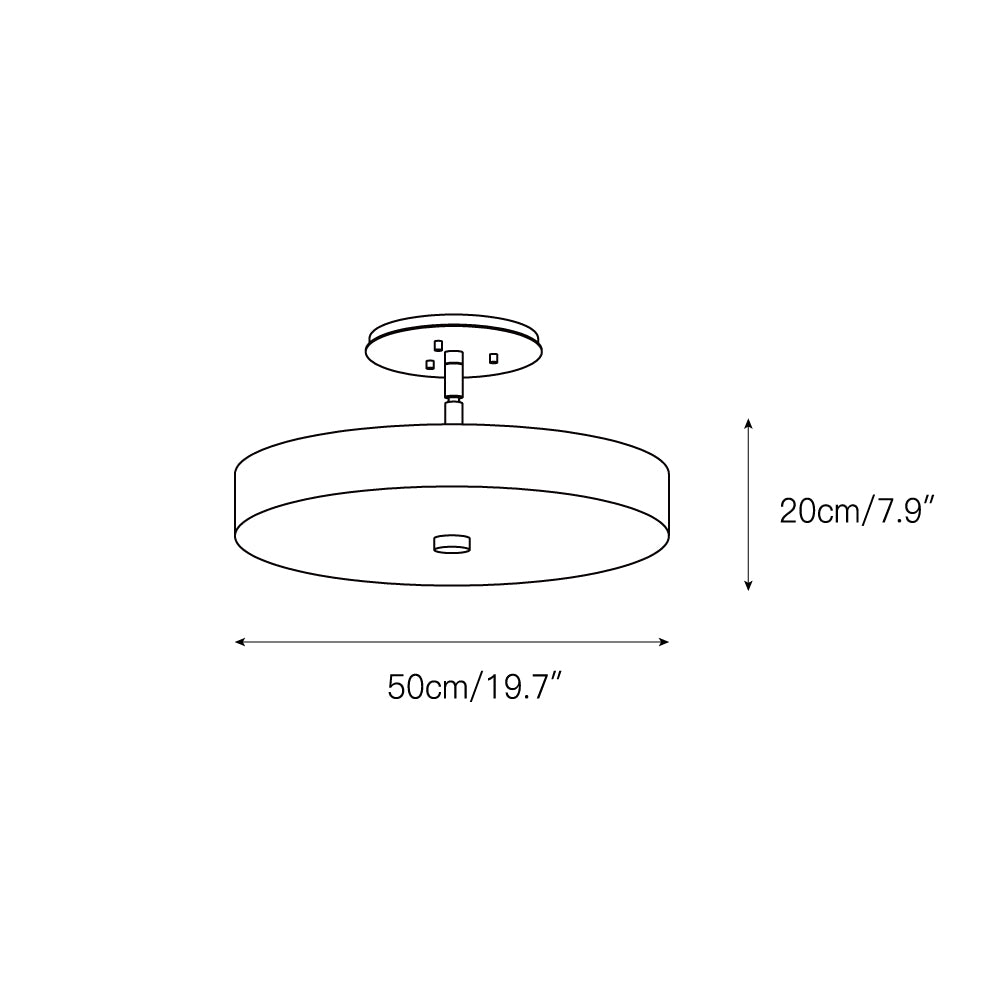 Kith Modern Minimalist LED Metal Alabaster Ceiling Lamp - Lamp Copper