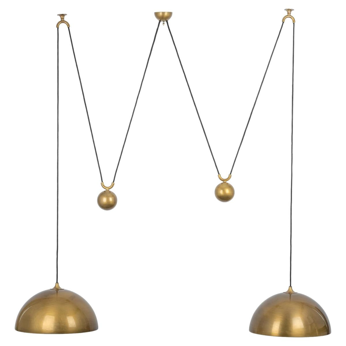 Omen Modern Minimalist Dome Balance Brass Metal Pendant Lamp - Lamp Copper