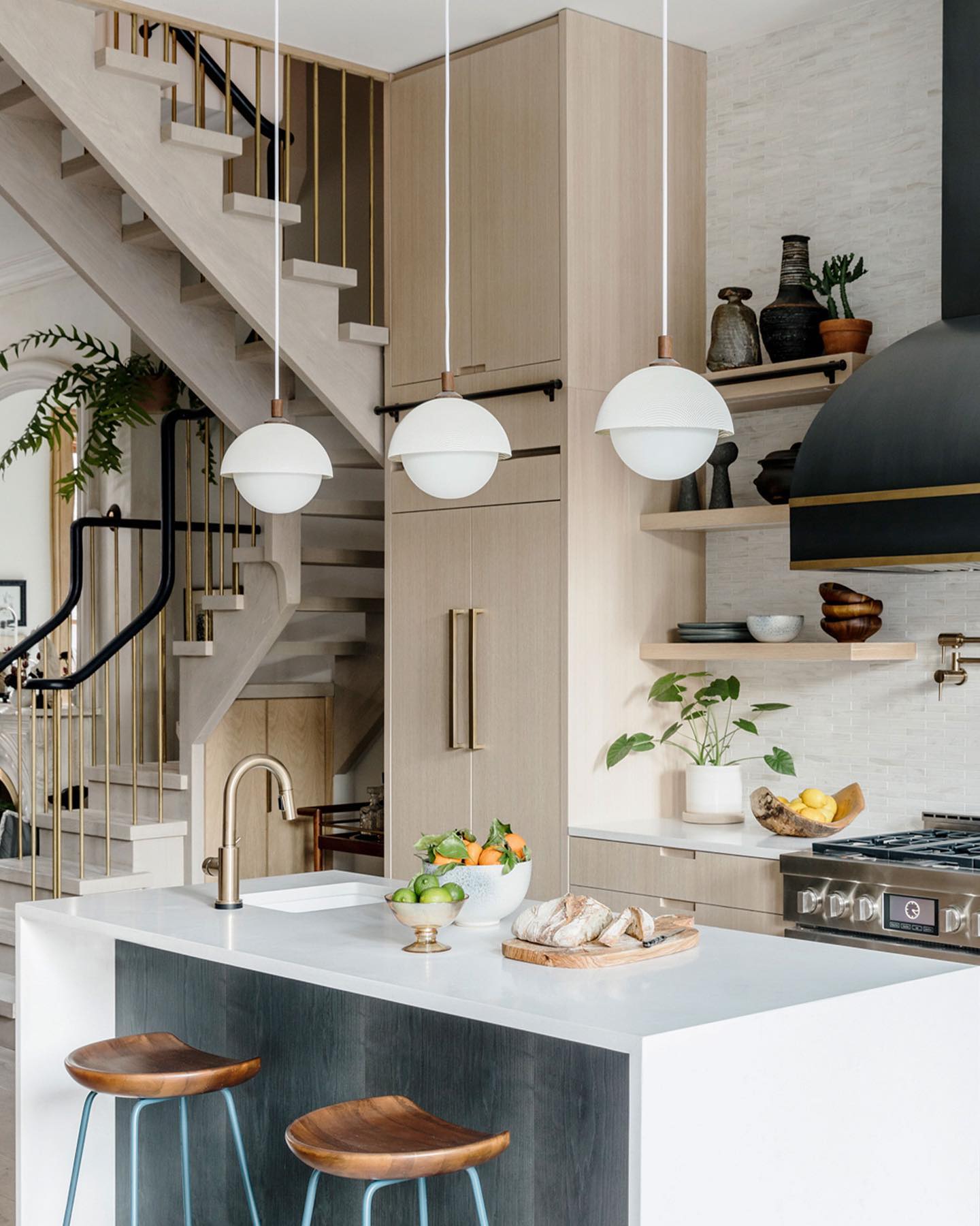 Pith Modern Minimalist Dome Perforated Wooden Metal Pendant Lamp - Lamp Copper