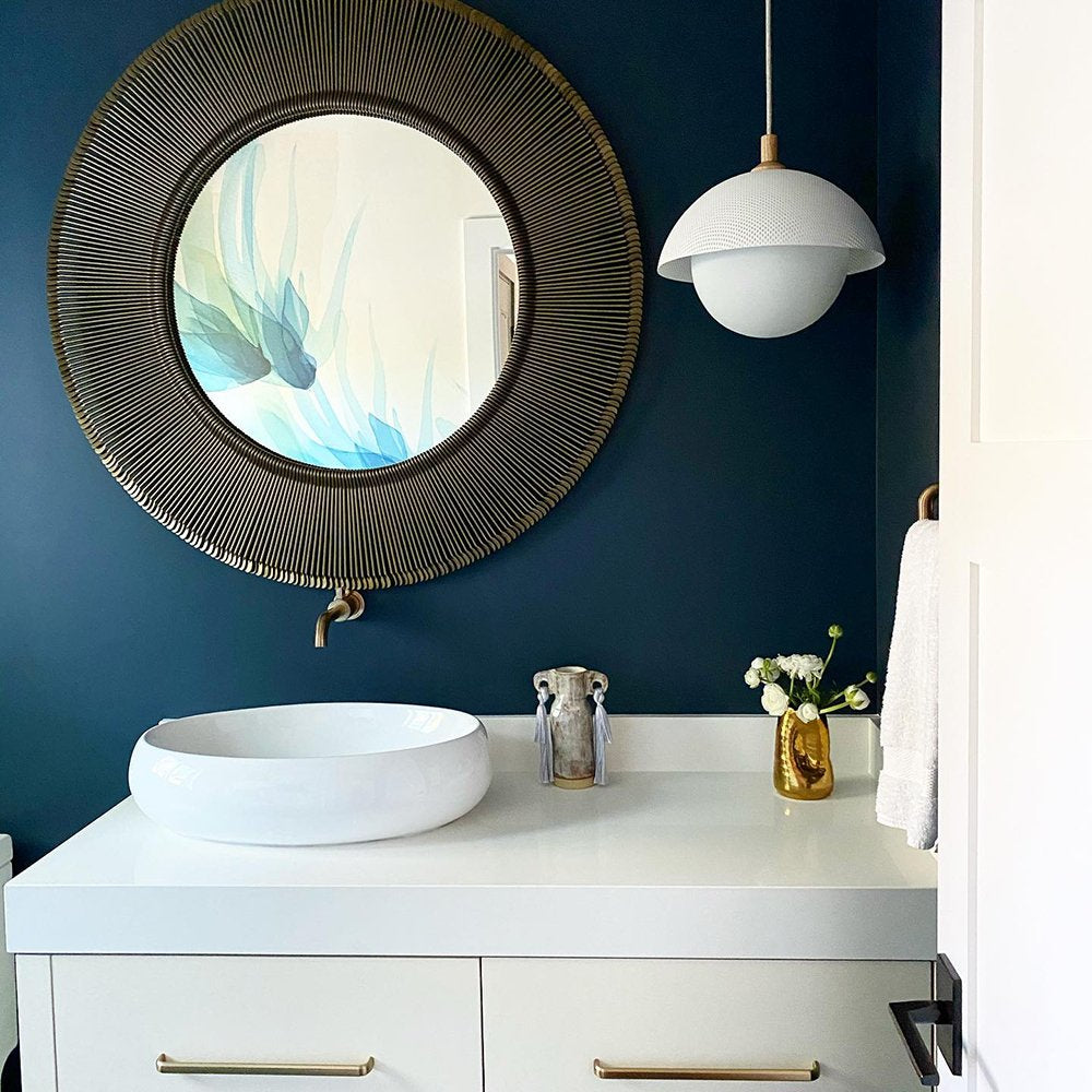 Pith Modern Minimalist Dome Perforated Wooden Metal Pendant Lamp - Lamp Copper